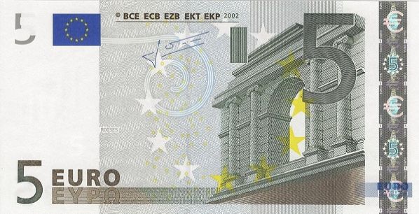 P 8P European Union 5 Euro (2002-Trichet)
